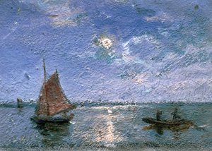 Fishing Boats by Moonlight